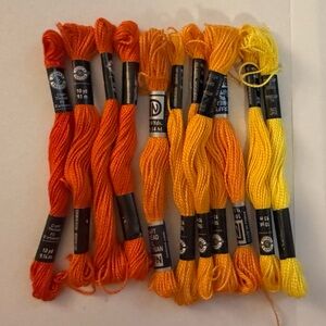 Embroidery Floss Friendship Yarn Craft Thread Set in Orange and Yellow